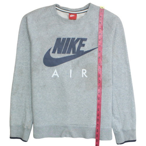 Nike Air Mens Grey Crew Neck Sweatshirt M Cotton Blend
