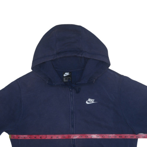 Nike Men's Blue Full Zip Fleece Hoodie Size M
