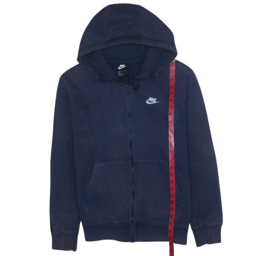 Nike Men's Blue Full Zip Fleece Hoodie Size M