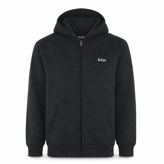 Lee Cooper Mens Black Full Zip Hoodie Size M Fleece Sweatshirt