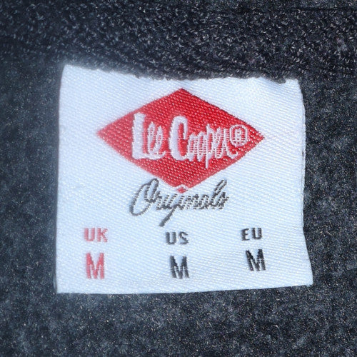 Lee Cooper Mens Black Full Zip Hoodie Size M Fleece Sweatshirt