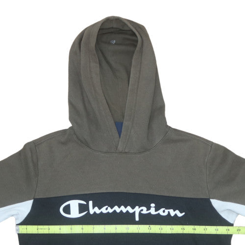 Champion Boys Brown & Black Pullover Hoodie 13-14 Years Graphic Logo
