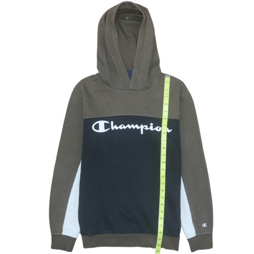 Champion Boys Brown & Black Pullover Hoodie 13-14 Years Graphic Logo