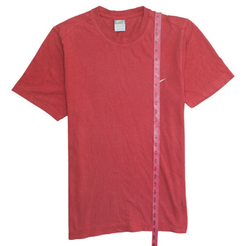 Nike Men's Red Crew Neck Short Sleeve Cotton T-Shirt Size S