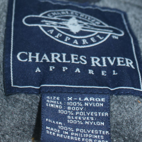 Charles River Apparel Men's Black XL Windbreaker Jacket Nylon Polyester Lined