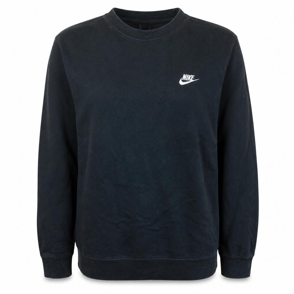 Nike Women’s Black Large Crew Neck Pullover Sweatshirt Classic Logo