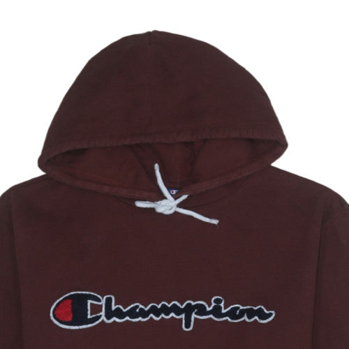 Champion Men's Brown XL Pullover Hoodie Embroidered Logo