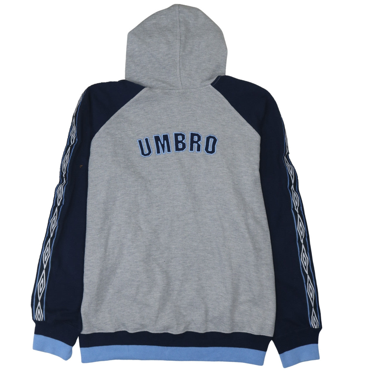 Umbro Mens Grey Full Zip Hoodie XL Sports Logo 1924 Jacket
