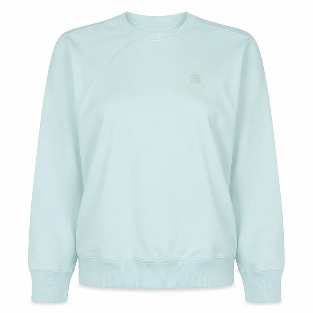 Front view of Fila Women’s Mint Green Cotton Blend Crew Neck Pullover Sweatshirt L