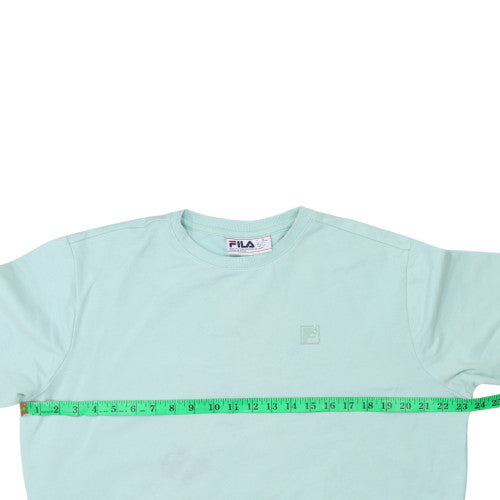 Fila Women’s Mint Green Cotton Blend Crew Neck Pullover Sweatshirt L