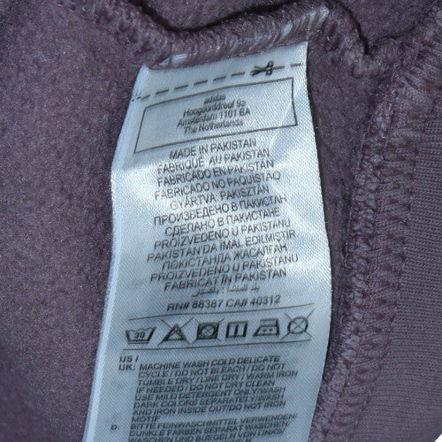 Adidas Women's Mauve Pullover Hoodie Size S Cotton Blend Casual
