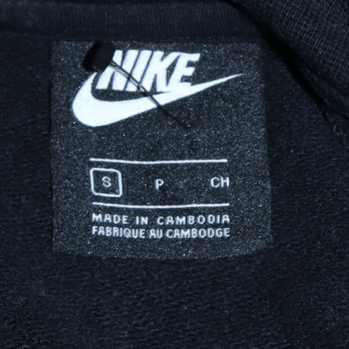 Nike Womens Black Small 1/2 Zip Cropped Sweatshirt