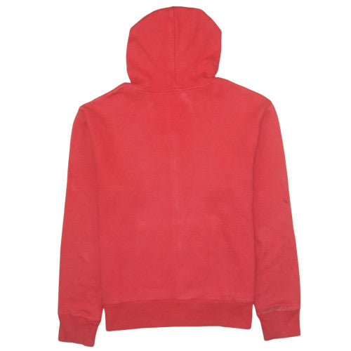 GAP Men's Red Full Zip Hoodie L Fleece Cotton Logo Sweatshirt