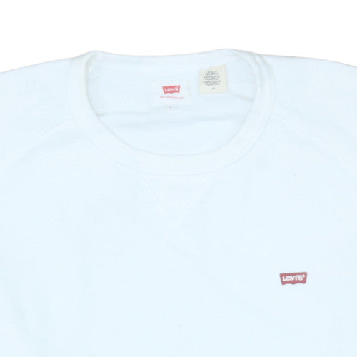 Levi's Men's White Crew Neck Pullover Sweatshirt Size L