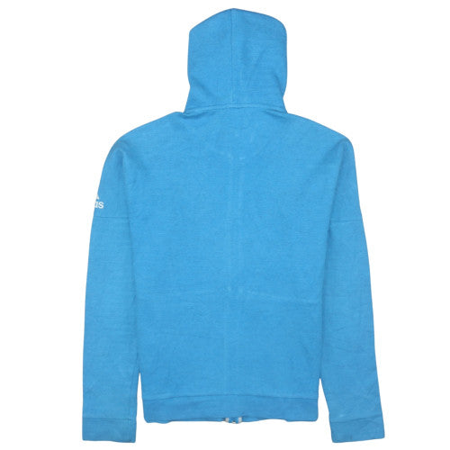 Adidas Men's Blue Full Zip Hooded Jumper Size M Regular Fit