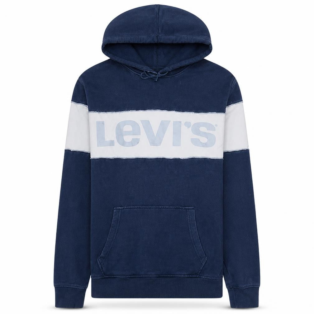 Levi's Men's Blue Hoodie L Pullover Cotton Logo Style