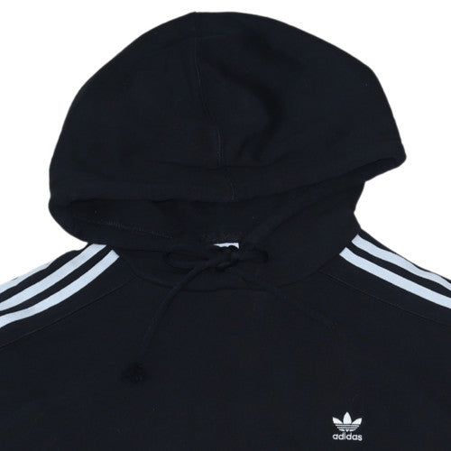 Adidas Womens Black Size 12 Cropped Full Zip Hoodie Sweatshirt