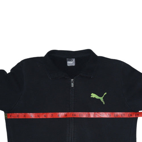 Puma Boys Black 13-14 Years Track Jacket Full Zip Fleece Activewear