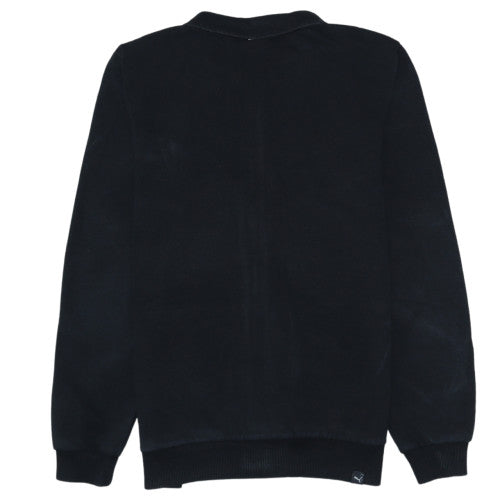 Puma Boys Black 13-14 Years Track Jacket Full Zip Fleece Activewear