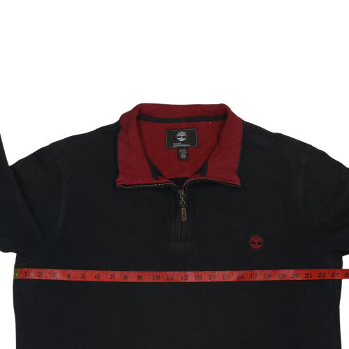 Timberland Men’s Black XL 1/4 Zip Henley Sweatshirt