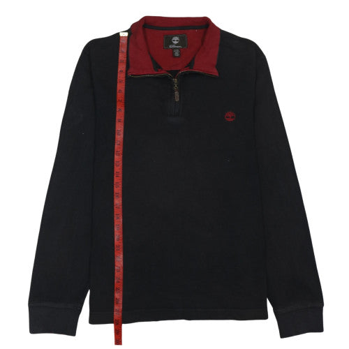 Timberland Men’s Black XL 1/4 Zip Henley Sweatshirt
