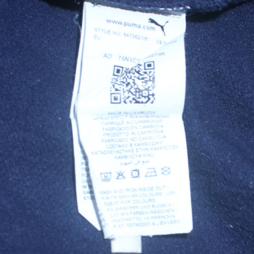 Puma Men's Blue Pullover Hoodie Medium Fleece Sportswear