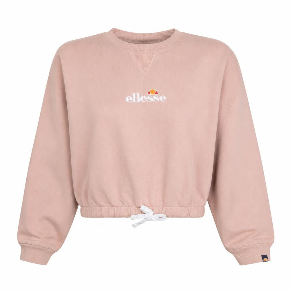 Ellesse Womens Pink Crew Neck Pullover Sweatshirt UK 12 Drawstring Hem