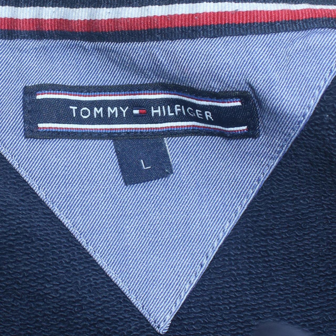 Tommy Hilfiger Men's Navy Blue L Track Jacket Cotton Zip Up