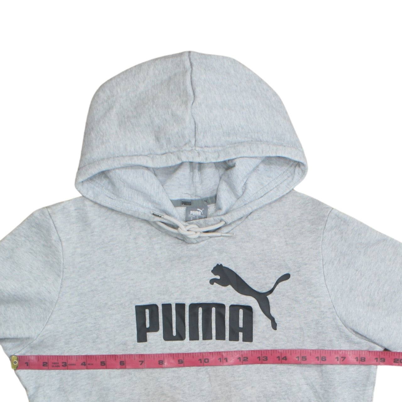 Puma Womens Grey Size 12 Pullover Hoodie Sweatshirt