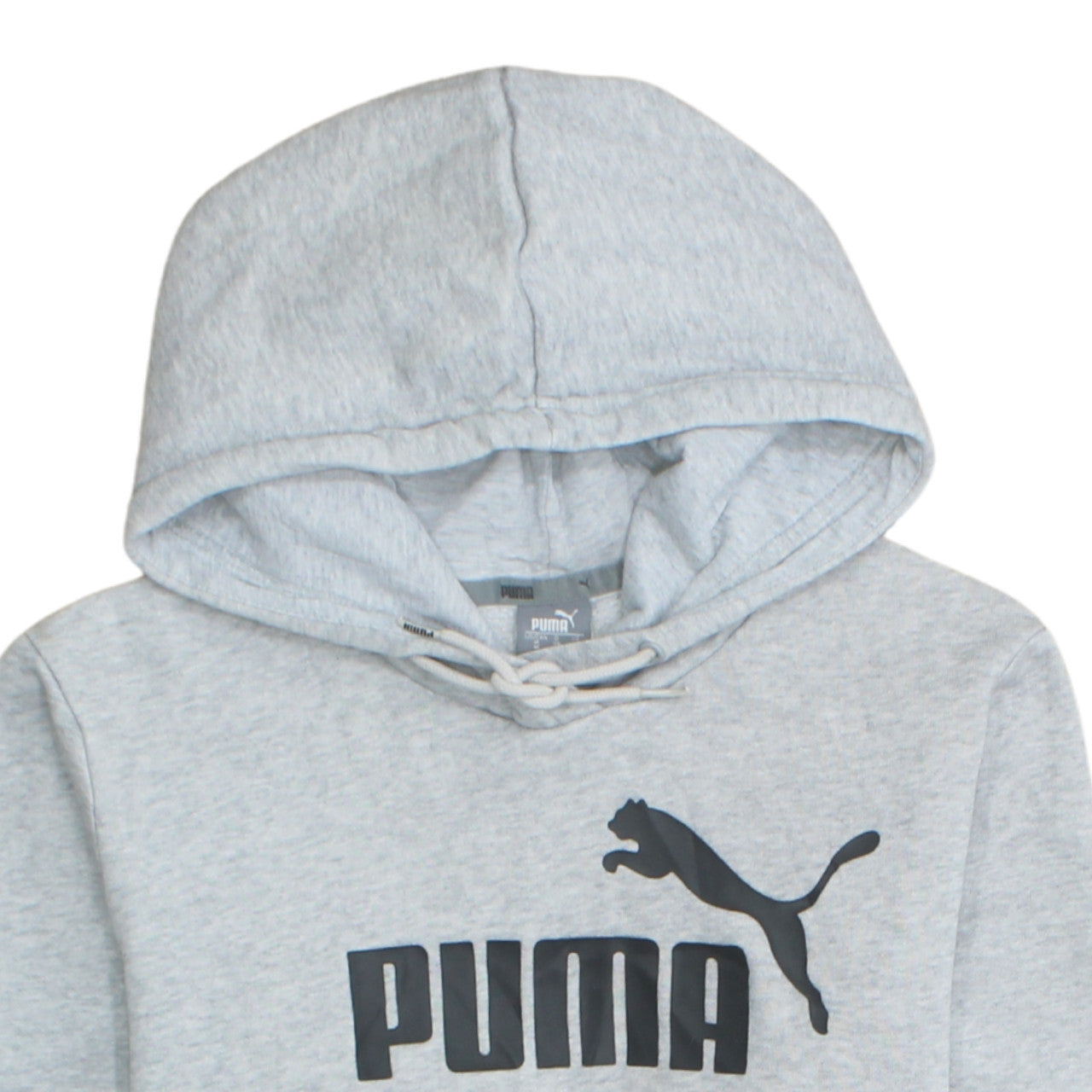 Puma Womens Grey Size 12 Pullover Hoodie Sweatshirt