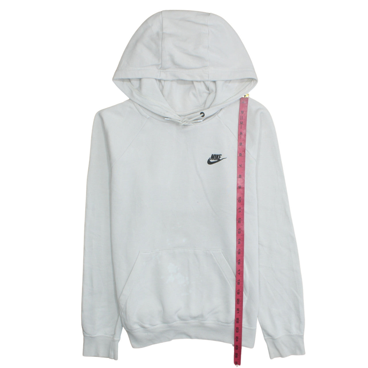 Nike Men's White Pullover Hoodie M Sports Logo Fleece Regular Fit