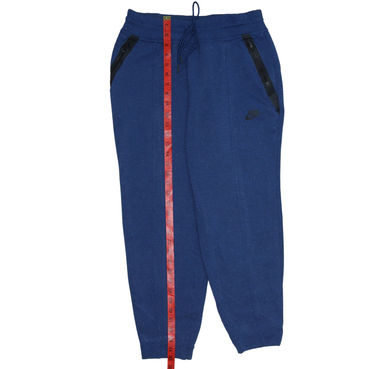 Nike Men's Blue Jogger Sweatpants M Regular Fit Zip Pocket Cotton Blend