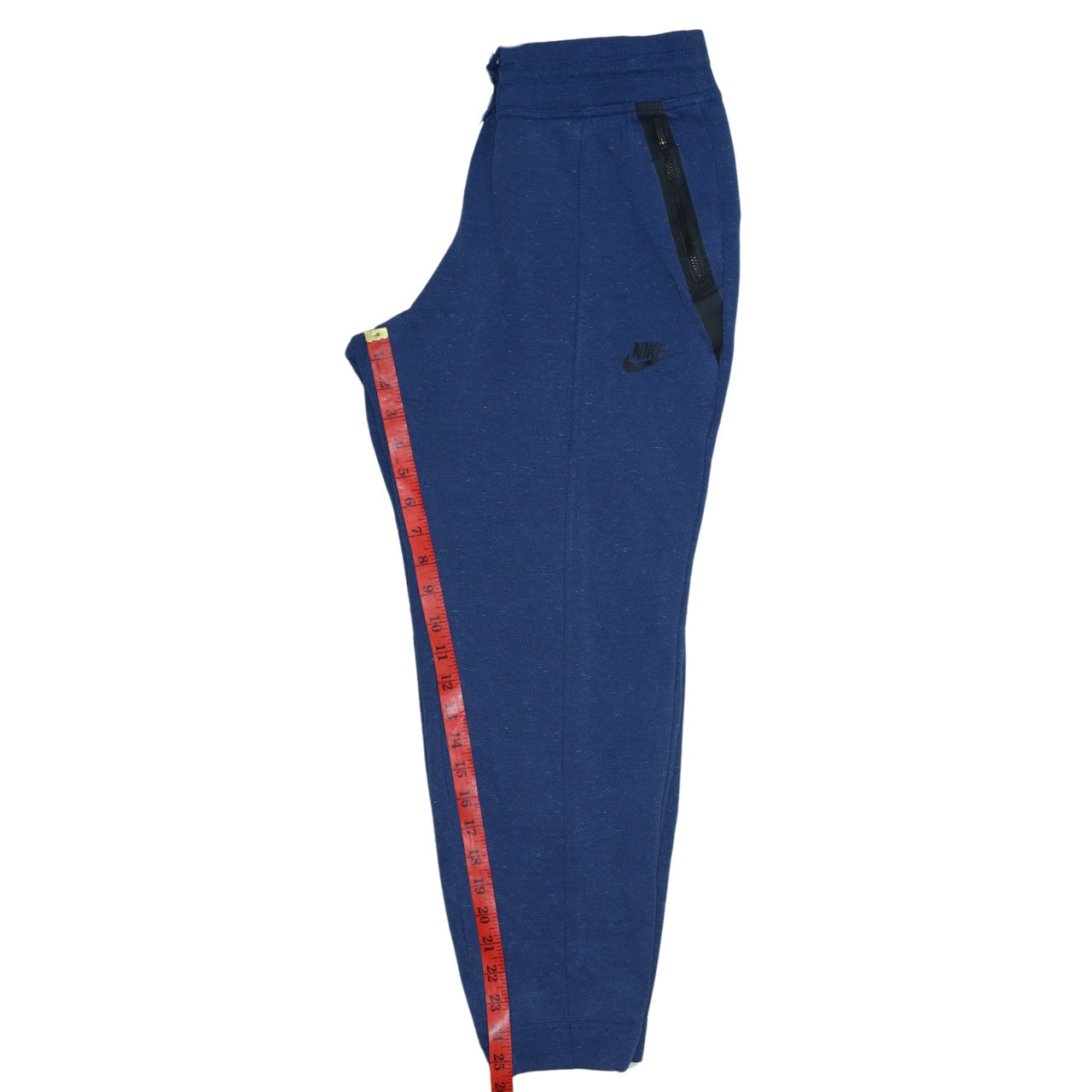 Nike Men's Blue Jogger Sweatpants M Regular Fit Zip Pocket Cotton Blend