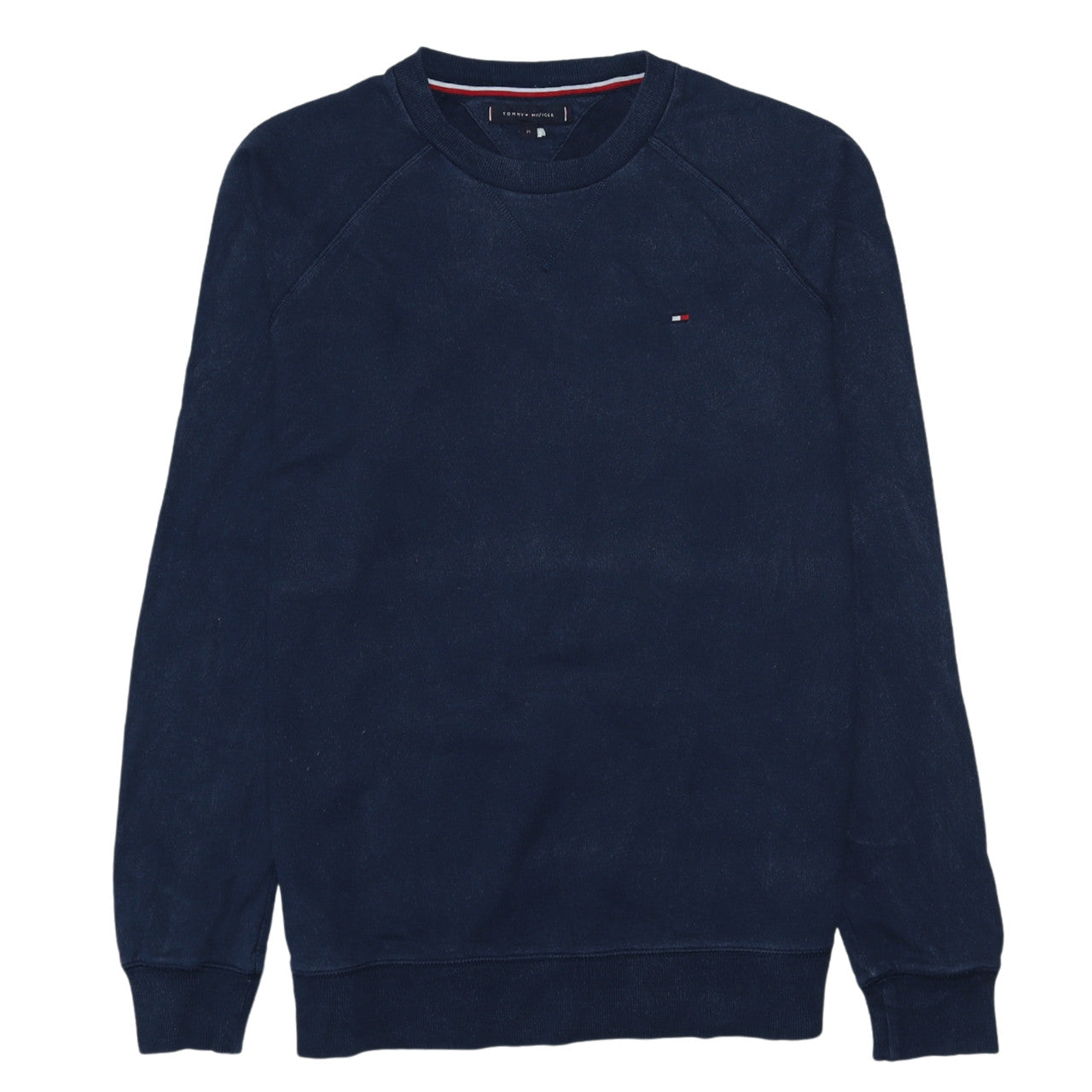 Tommy Hilfiger Men's Blue Cotton Crew Neck Sweatshirt Size M