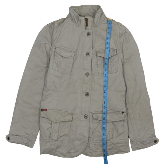 Lee Cooper Womens Beige Cotton Military Jacket Size L