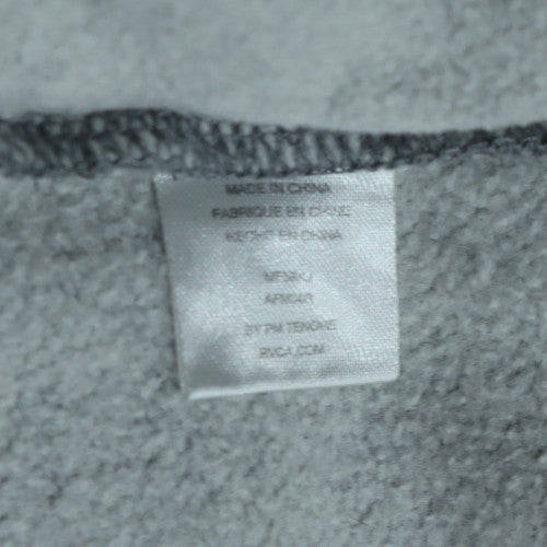 RVCA Men's Grey Crew Neck Graphic Print Sweatshirt L