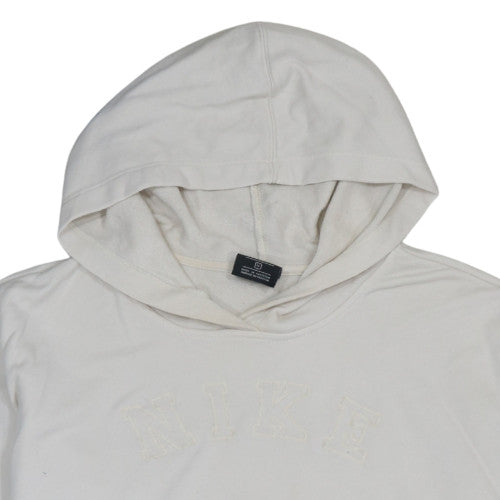Nike Women's White Pullover Hoodie 1X Cotton Blend Long Sleeve