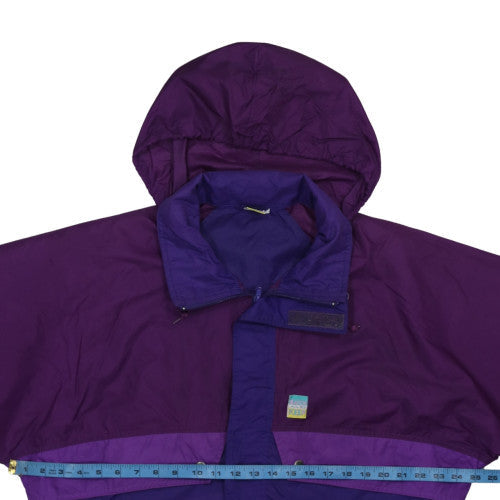 Catch and Keep Mens Purple L Windbreaker Hooded Jacket