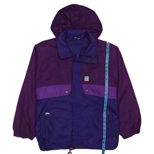Catch and Keep Mens Purple L Windbreaker Hooded Jacket