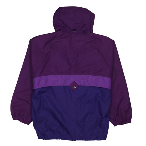 Catch and Keep Mens Purple L Windbreaker Hooded Jacket