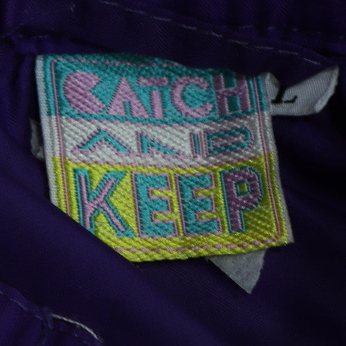 Catch and Keep Mens Purple L Windbreaker Hooded Jacket