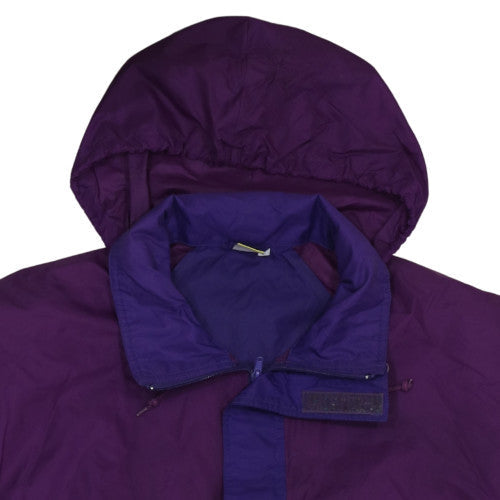 Catch and Keep Mens Purple L Windbreaker Hooded Jacket