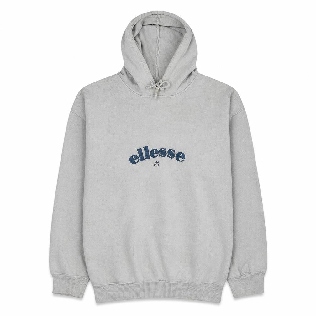 Ellesse Men's White Pullover Hoodie L Classic Logo Fleece Sweatshirt