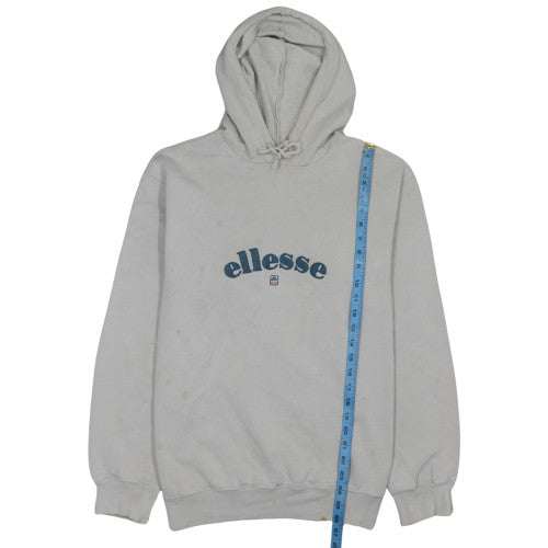 Ellesse Men's White Pullover Hoodie L Classic Logo Fleece Sweatshirt