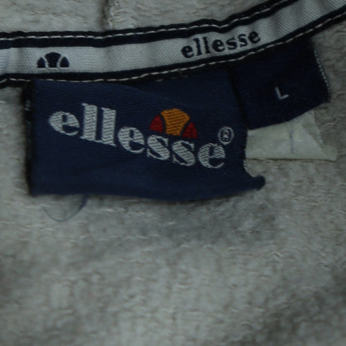 Ellesse Men's White Pullover Hoodie L Classic Logo Fleece Sweatshirt