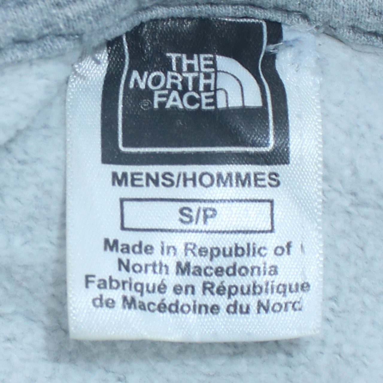 The North Face Men's Grey Pullover Hoodie Small Cotton Blend