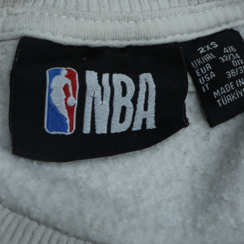 Primark NBA Los Angeles Lakers White Sweatshirt Women 2XS Pullover Crew Neck