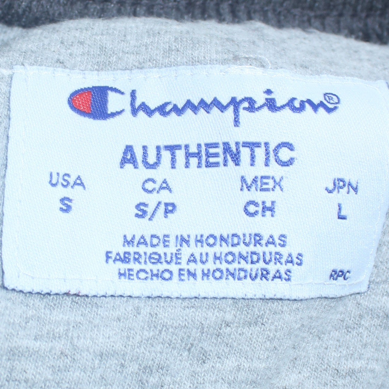 Champion Men's Grey Small Crew Neck Pullover Sweatshirt