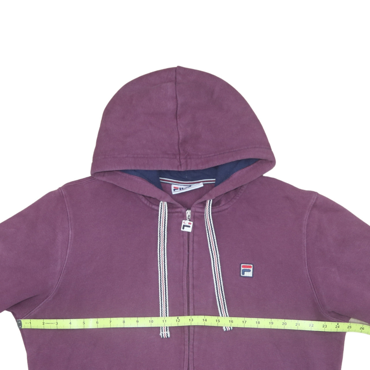 Fila Mens Purple Full Zip Hoodie XL Regular Fit Cotton Blend
