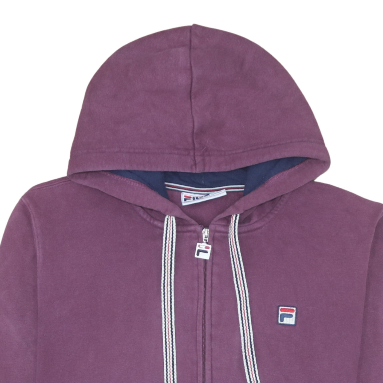 Fila Mens Purple Full Zip Hoodie XL Regular Fit Cotton Blend